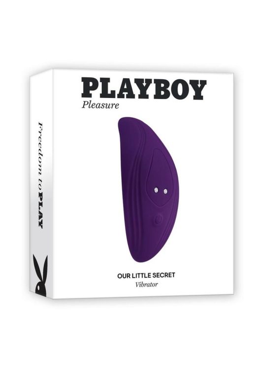 Playboy Our Little Secret Rechargeable Silicone Panty Vibe with Remote Control - Purple