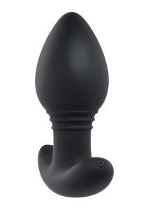 Playboy Plug and Play Rechargeable Silicone Vibrating Anal Plug with Remote Control - Black