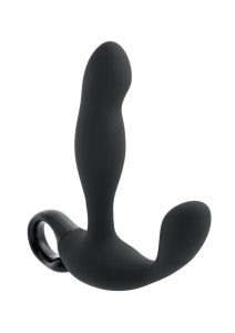 Playboy Come Hither Rechargeable Silicone Vibrating Prostate Massager - Black