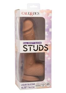 Silicone Studs Dual Density with Suction Cup Base 6.25in - Chocolate