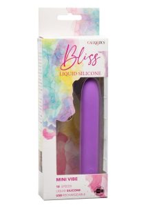 Bliss Liquid Silicone Rechargeable Mini Vibrator - Purple