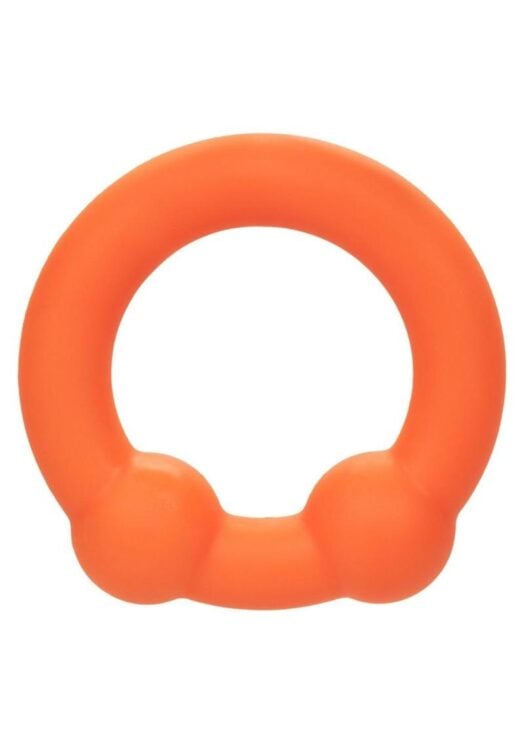 Alpha Liquid Silicone Dual Ball Ring - Orange