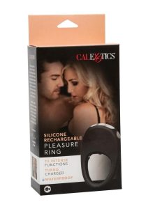 Couples`s Enhancers Silicone Rechargeable Pleasure Ring - Black