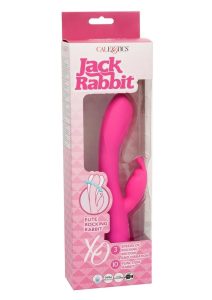 Jack Rabbit Elite Rocking Rabbit Silicone Rechargeable Vibrator - Pink