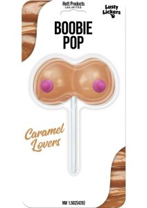Lusty Lickers Boobie Pop Caramel Lovers Lollipop