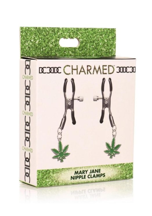 Charmed Mary Jane Nipple Clamps - Green/Silver