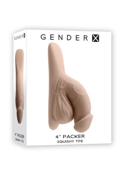 Gender X TPE Packer Dildo 4in - Vanilla