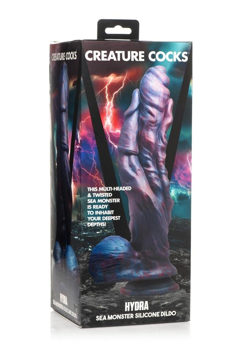 Creature Cocks Hydra Sea Monster Silicone Dildo - Blue/Purple/Red |  TabooAdultToys.com