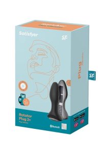 Satisfyer Rotator Plug 2+ Silicone Vibrating Double Anal Stimulator - Black