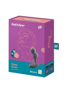 Satisfyer Deep Diver Silicone Vibrating Anal Plug - Grey