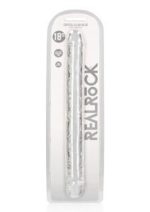 RealRock Crystal Clear Double Dong 18in - Clear