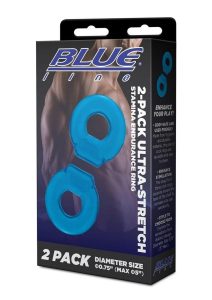 Blue Line Ultra-Stretch Stamina Endurance Ring (2 Pack) - Blue