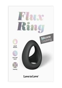Flux Ring Silicone Cock Ring - Black Onyx