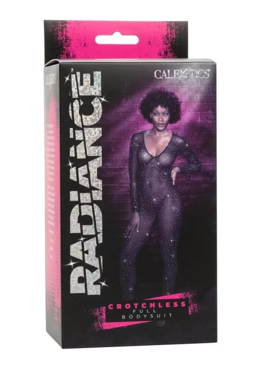Radiance Crotchless Full Body Suit - Black