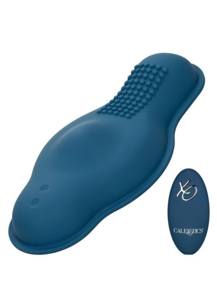 Dual Rider Rechargeable Silicone Remote Control Bump and Grind Massager - Blue
