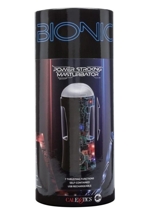 Bionic Power Stroking Rechargeable Anal Masturbator - Black