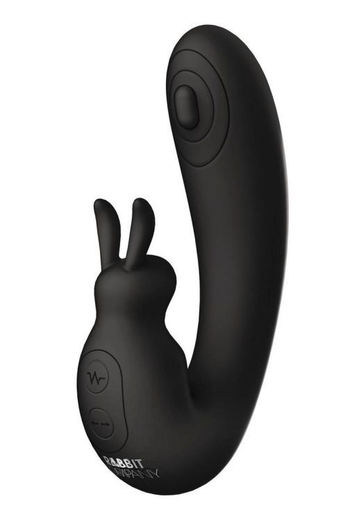 The Internal Rabbit Rechargeable Silicone Vibrator - Black