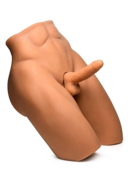 JOCK Poseable Torso with Thrusting Dildo - Vanilla