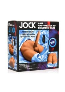 JOCK Male Masturbator with Thrusting Dildo - Vanilla