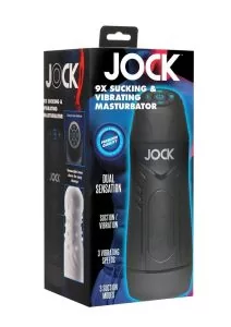 JOCK 9X Sucking and Vibrating Masturbator - White