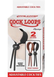 Cock Loops Adjustable Cock Ties - Brown/Black