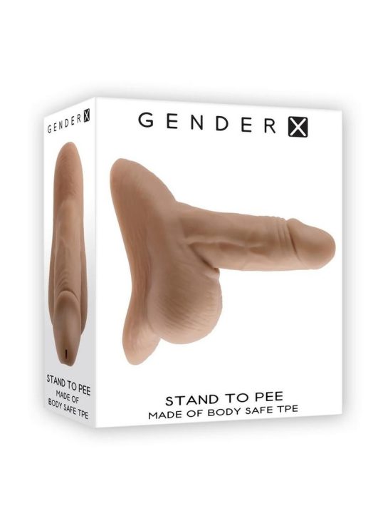 Gender X TPE Stand to Pee Hollow Dong - Caramel