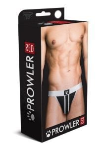 Prowler Red Ass-Less Jock - Small - White/Black