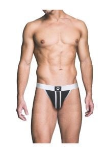 Prowler Red Ass-Less Jock - Small - White/Black