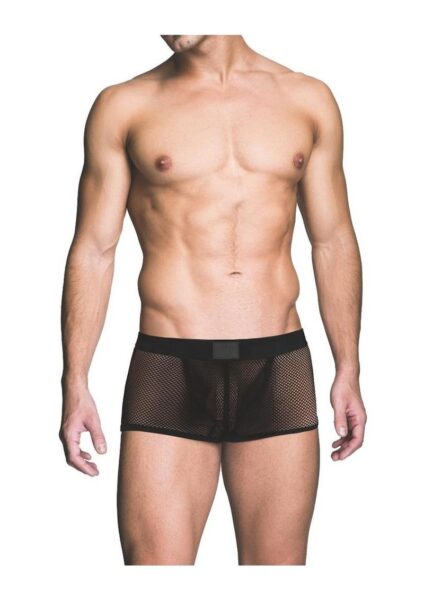 Prowler Red Fishnet Ass-Less Trunk - Medium - Black