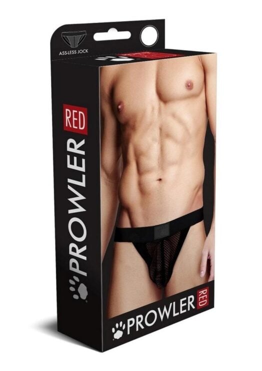 Prowler Red Fishnet Ass-Less Jock - Small - Black