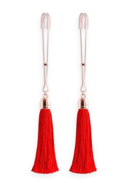 Bound Nipple Clamps T1 - Rose Gold/Red