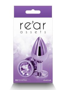 Rear Assets Aluminum Anal Plug - Medium - Purple