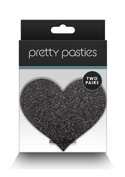 Pretty Pasties Glitter Hearts - Black/Gold