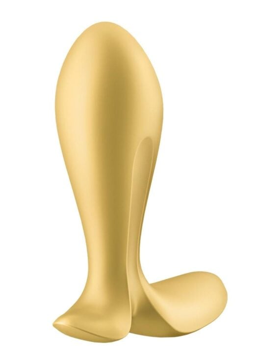 Satisfyer Intensity Plug Rechargeable Silicone Connect App Anal Plug - Gold