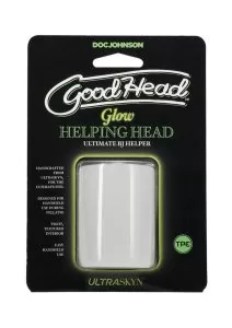 GoodHead Glow Helping Head Glow in the Dark Mini Stroker - Green