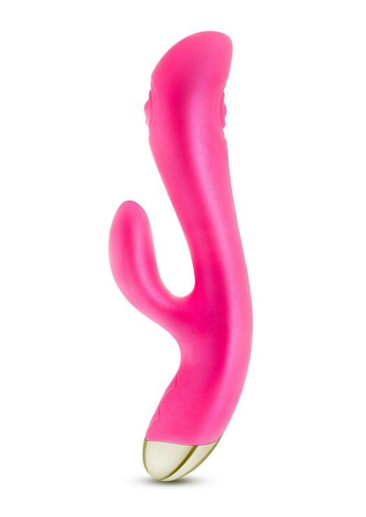 Aria Pleasin` AF Rechargeable Silicone Rabbit Vibrator - Fuchsia