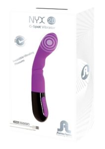 Nyx 2.0 Rechargeable Silicone G-Spot Dildo - Purple/Black