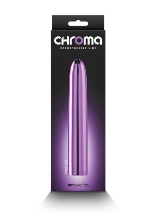 Chroma Classic Rechargeable Vibrator 7in - Purple