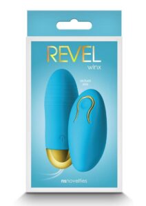 Revel Winx Rechargeable Silicone Bullet with Remote Control - Blue