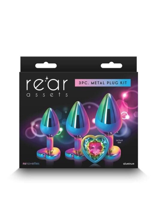 Rear Assets Aluminum Anal Plug Trainer Kit (3 pieces) - Multicolor