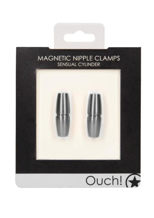 Ouch! Magnetic Nipple Clamps Sensual Cylinder - Grey