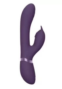 Vive Aimi Rechargeable Silicone Pulse Wave and Vibrating G-Spot Rabbit - Purple