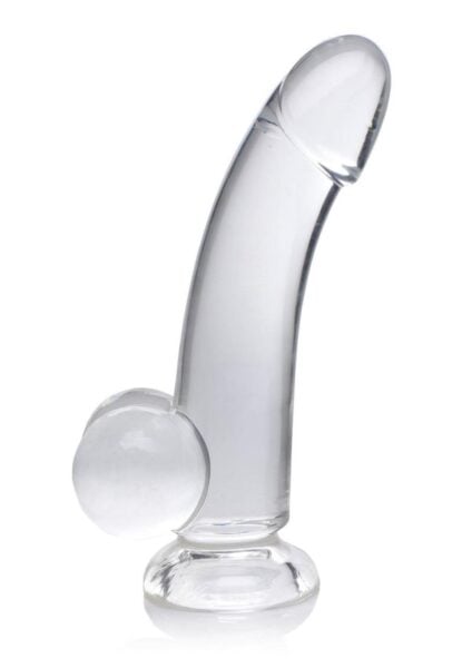 Jock C-Thru Dildo with Balls 8in - Clear