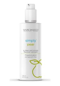 Wicked Simply Water Based Flavored Lubricant 4oz - Pear