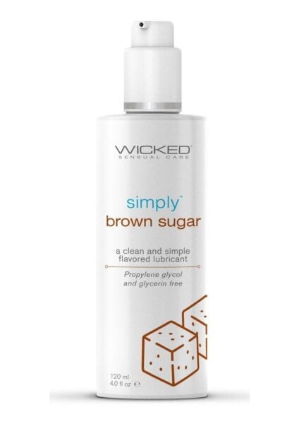 Wicked Simply Water Based Flavored Lubricant 4oz - Brown Sugar