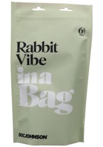 In a Bag Silicone Rechargeable Rabbit Vibrator - Black