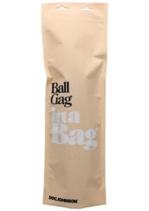 In a Bag Vegan Leather Ball Gag - Black