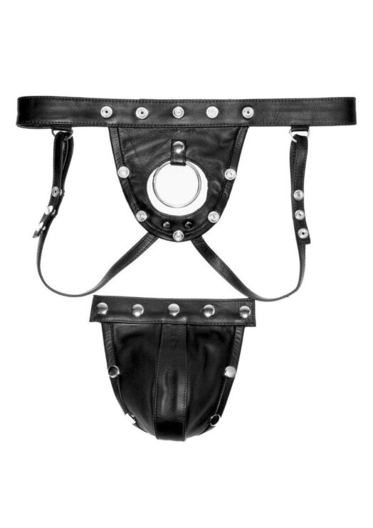 Prowler Red Leather Harness Jock - XXLarge - Black