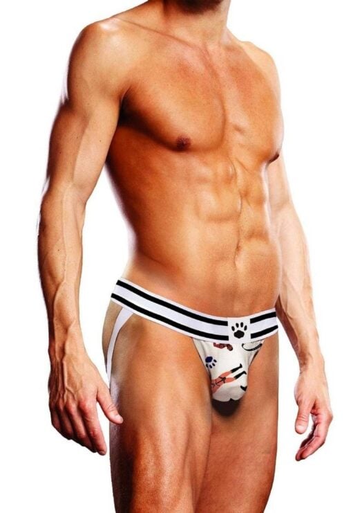 Prowler Spring/Summer 2023 Leather Pride Jock - Small - White/Black