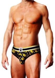 Prowler Spring/Summer 2023 BDSM Rubber Ducks Brief - Large - Black/Yellow